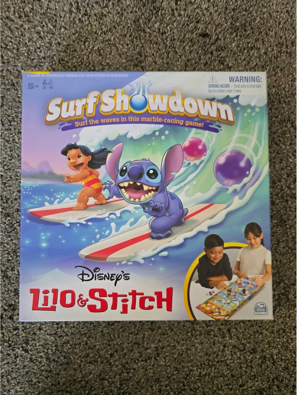 Disney Lilo & Stitch Surf Showdown Board Game Family Kids Stitch Game Complete